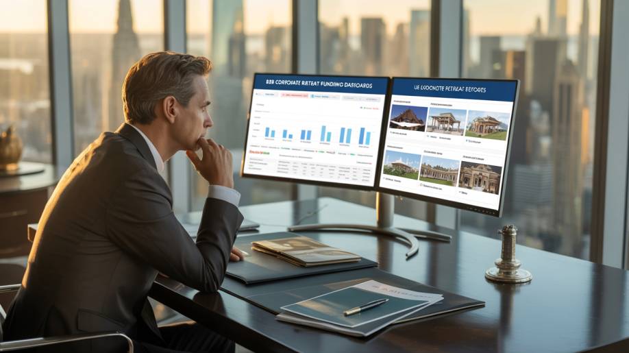Top 5 Corporate Sponsored Executive Retreat Resorts 2026 enterprise hospitality director reviewing B2B corporate retreat funding dashboards