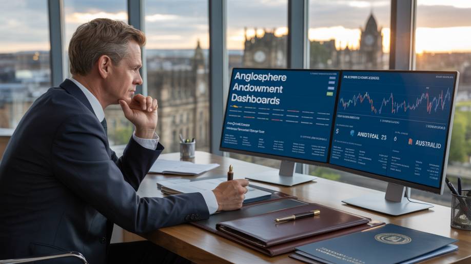 Top 10 Scholarships for Studying Abroad in 2026 enterprise director reviewing B2B institutional academic funding dashboards